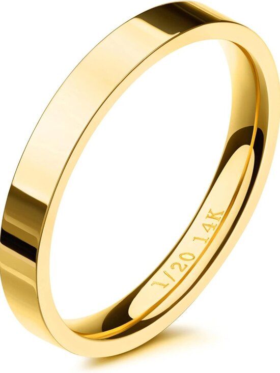 Jewelry - 3mm 14K Gold Filled Rings for Women Dainty Gold Stacking Stackable Band Thin Gol